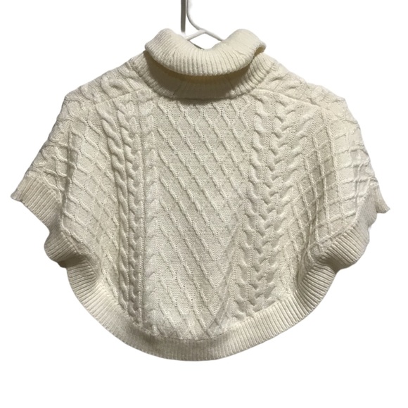 Janie and Jack Toddler Girl Sweater Cape Ivory - Picture 2 of 8